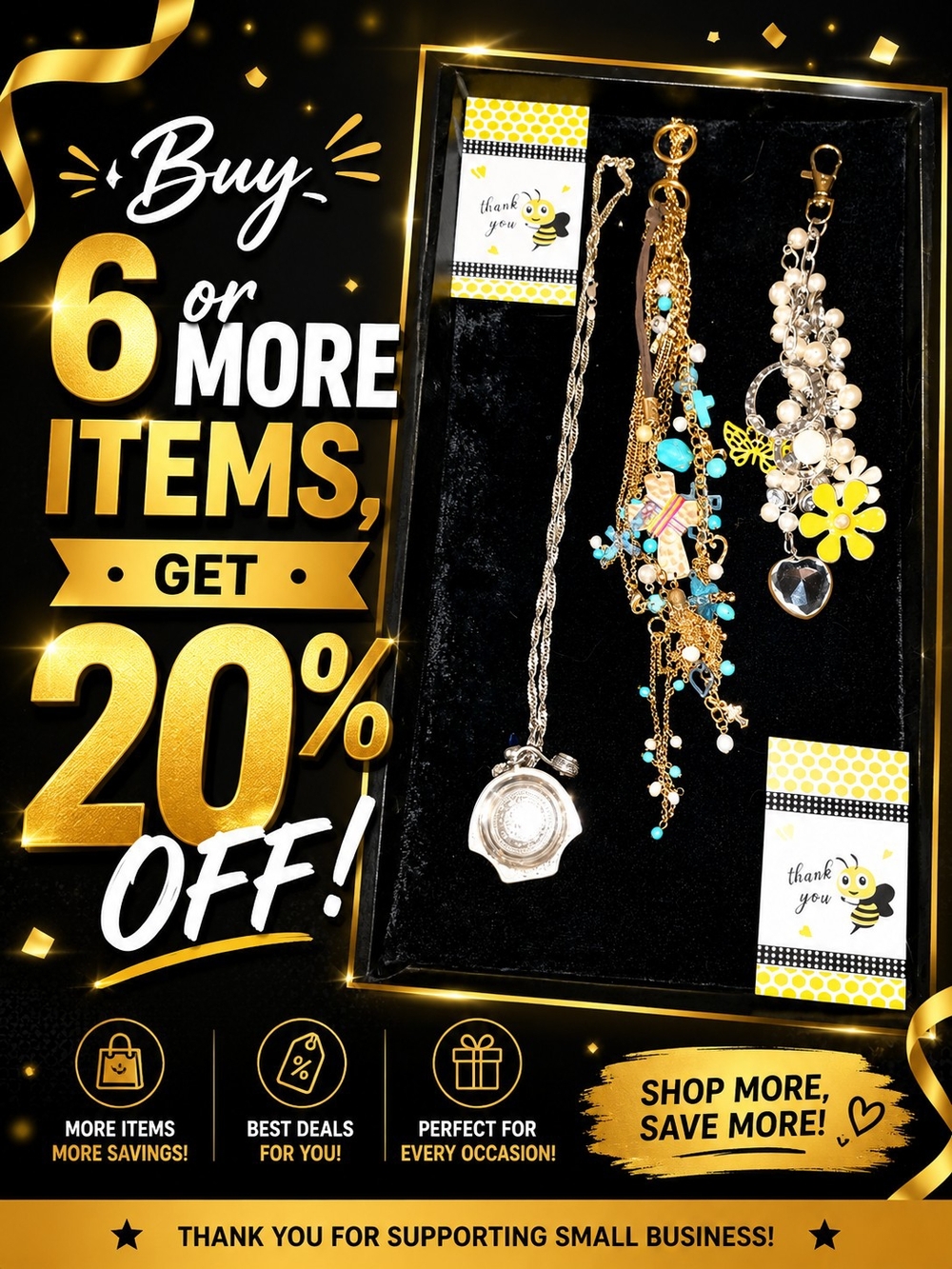 Mixed Pendant Necklace & Charm Set - Turquoise, Gold, Pearl Accents